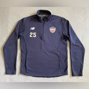 New Balance Ayso United Men’s 1/4 Sweater Navy Blue Size Small #25